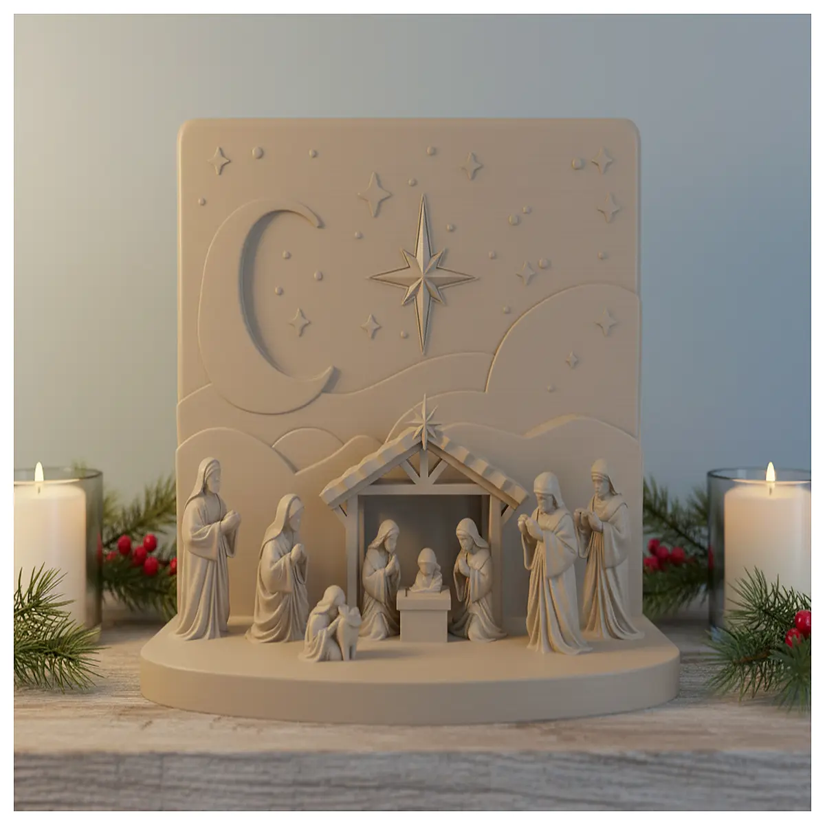 nativity scene wall art wooden christmas crib relief religious holiday decor for home jesus birth nativity set traditional manger