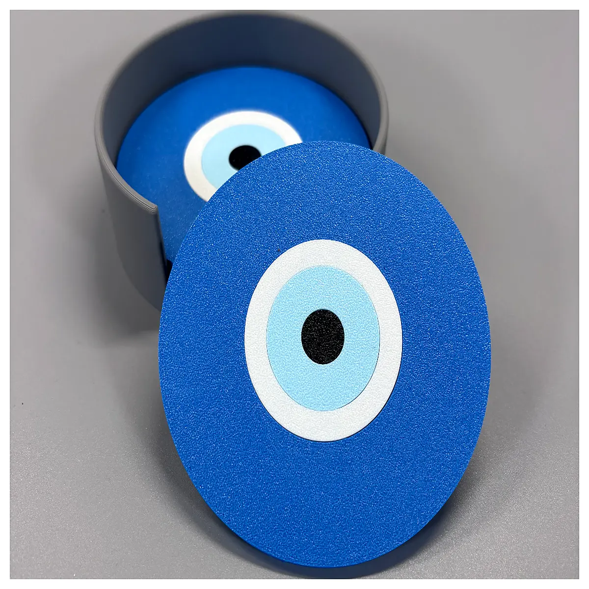 coaster with phone holder protective glass table mat