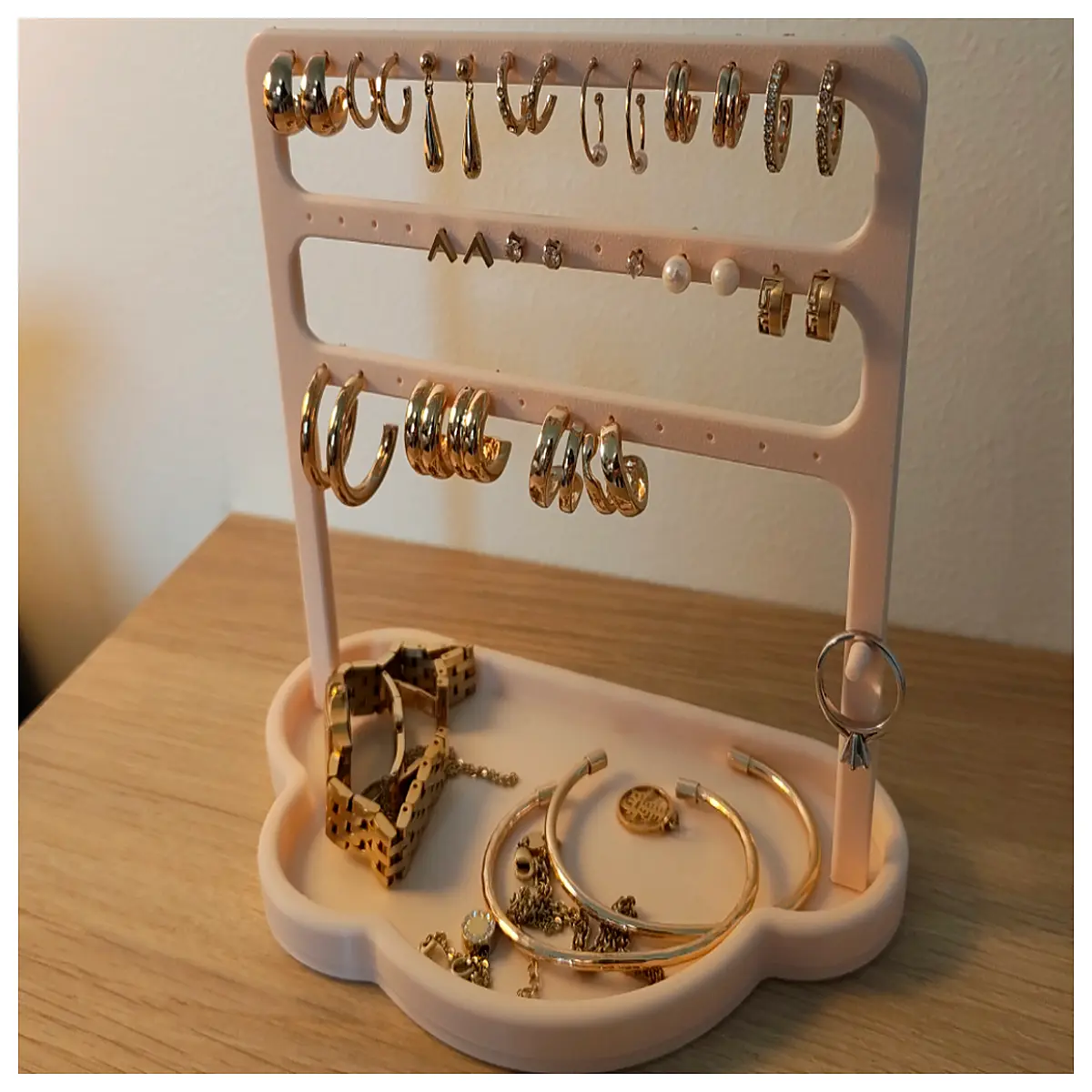minimalist jewelry organizer holder for necklaces rings earrings desktop storage box