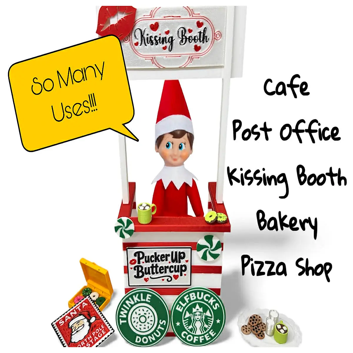 whimsical fairy kissing booth cafe bakery prop magical rustic shop decor
