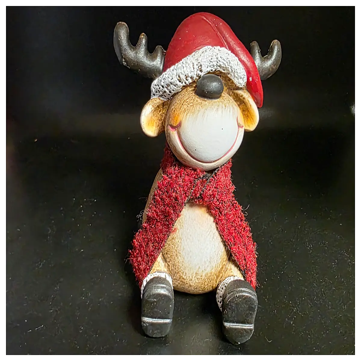 christmas reindeer scarf plush toy holiday decor festive animal neck warmer kids