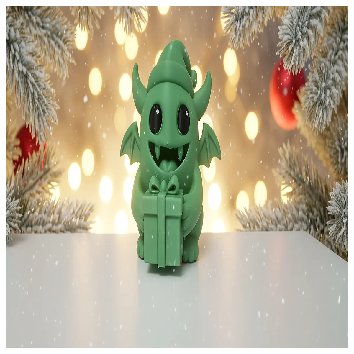 spooky cute devil christmas decoration gift box with hat holiday home decor festive table ornament