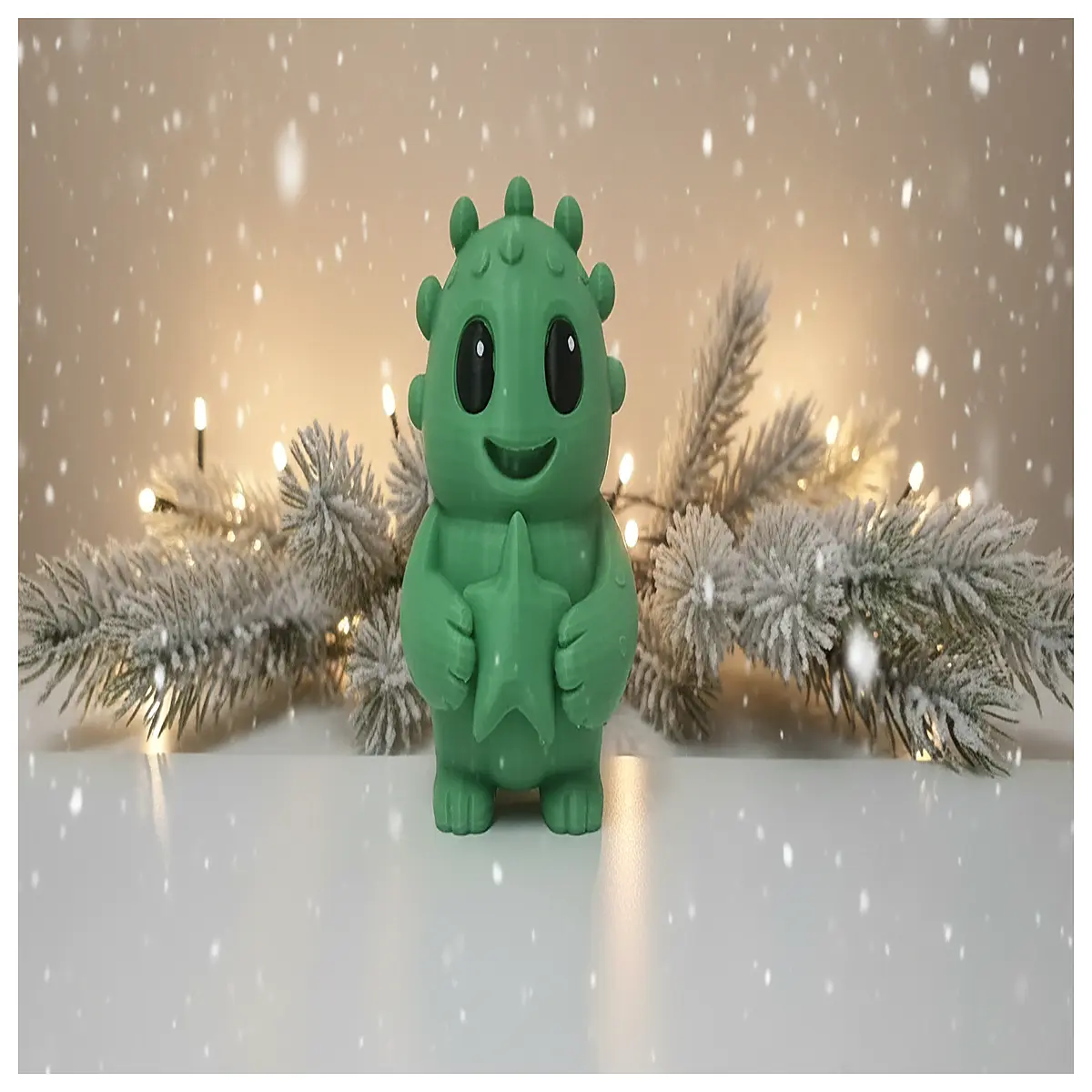cute smiling star spike christmas decoration funny holiday figurine for home office desk spooky cute xmas ornament gift