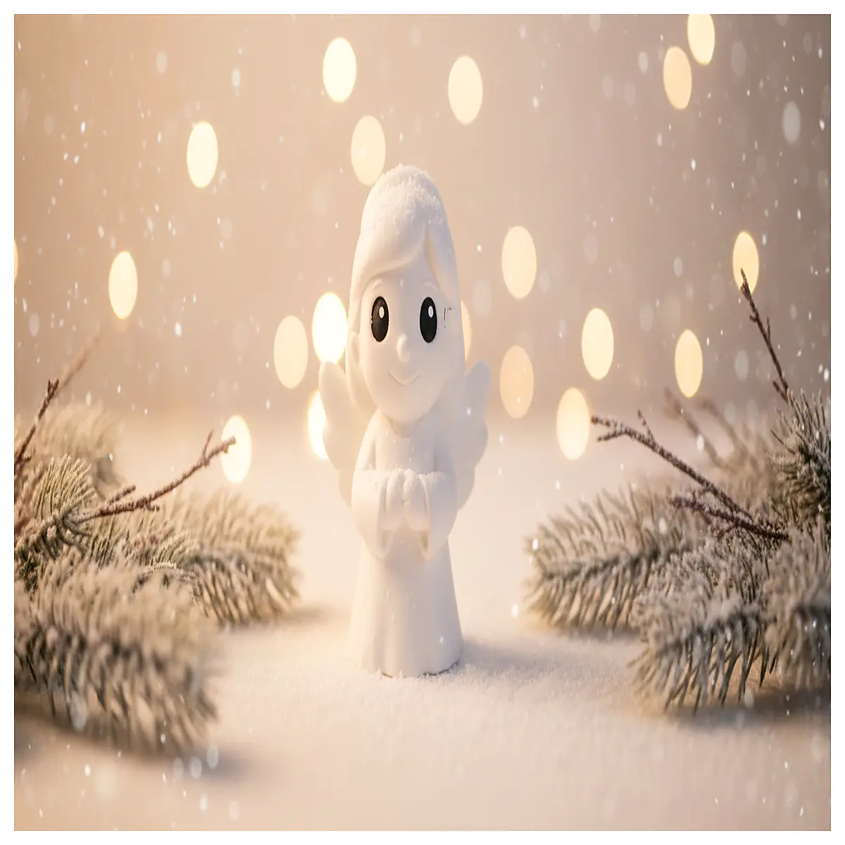 praying hands angel figurine holiday decor smiling nativity statue for mantel shelf white ceramic christmas ornament with wings