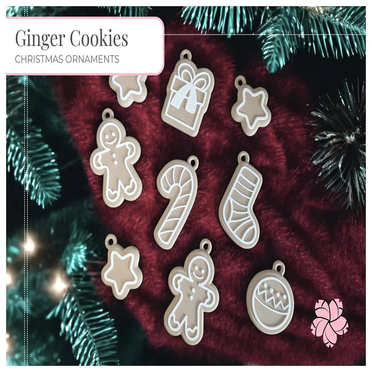 christmas gingerbread man cookie ornaments hanging decorations holiday party favors
