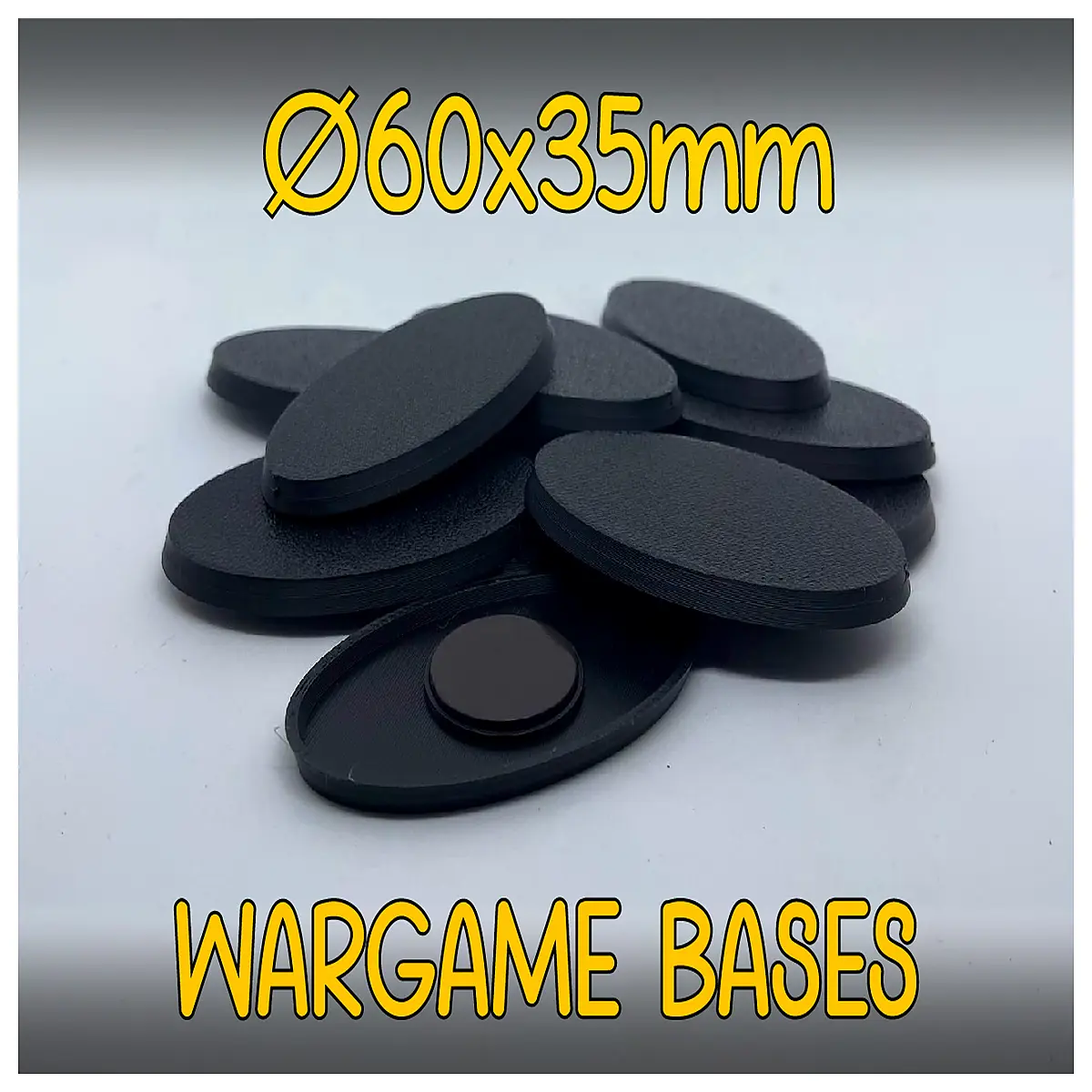 magnetic bases for miniatures 60x35mm wargaming army building terrain accessories