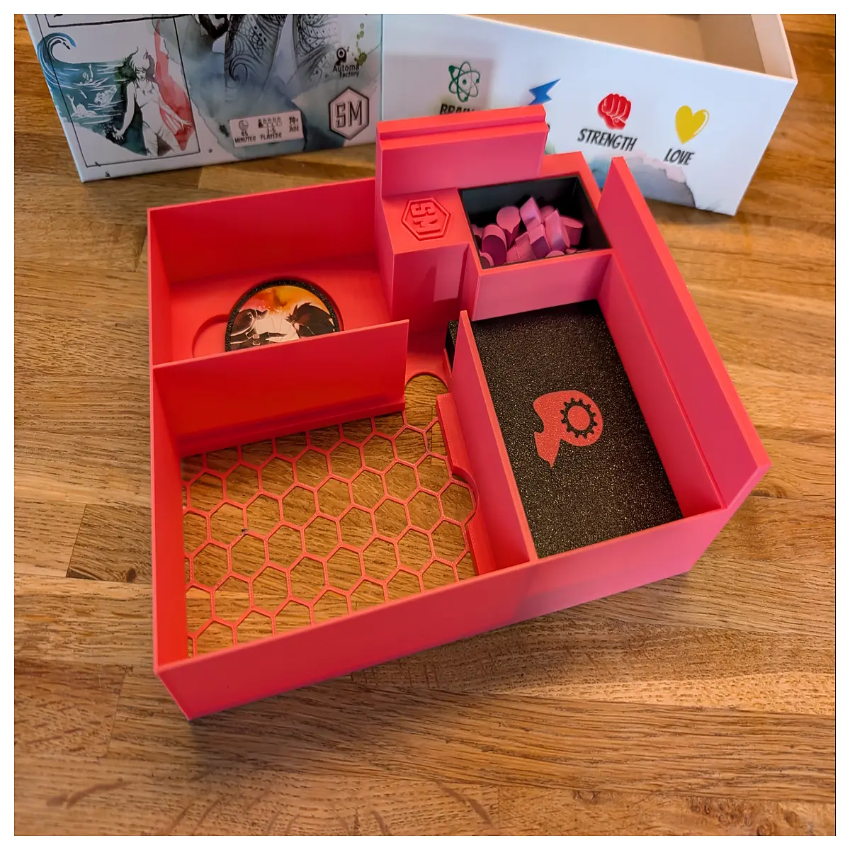 story origin game organizer storage box for board games table top accessories