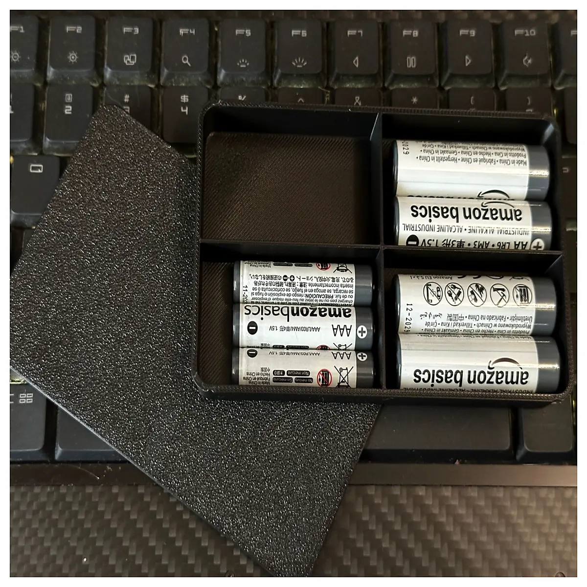 aa battery case pocket slide cover portable charger holder travel organizer