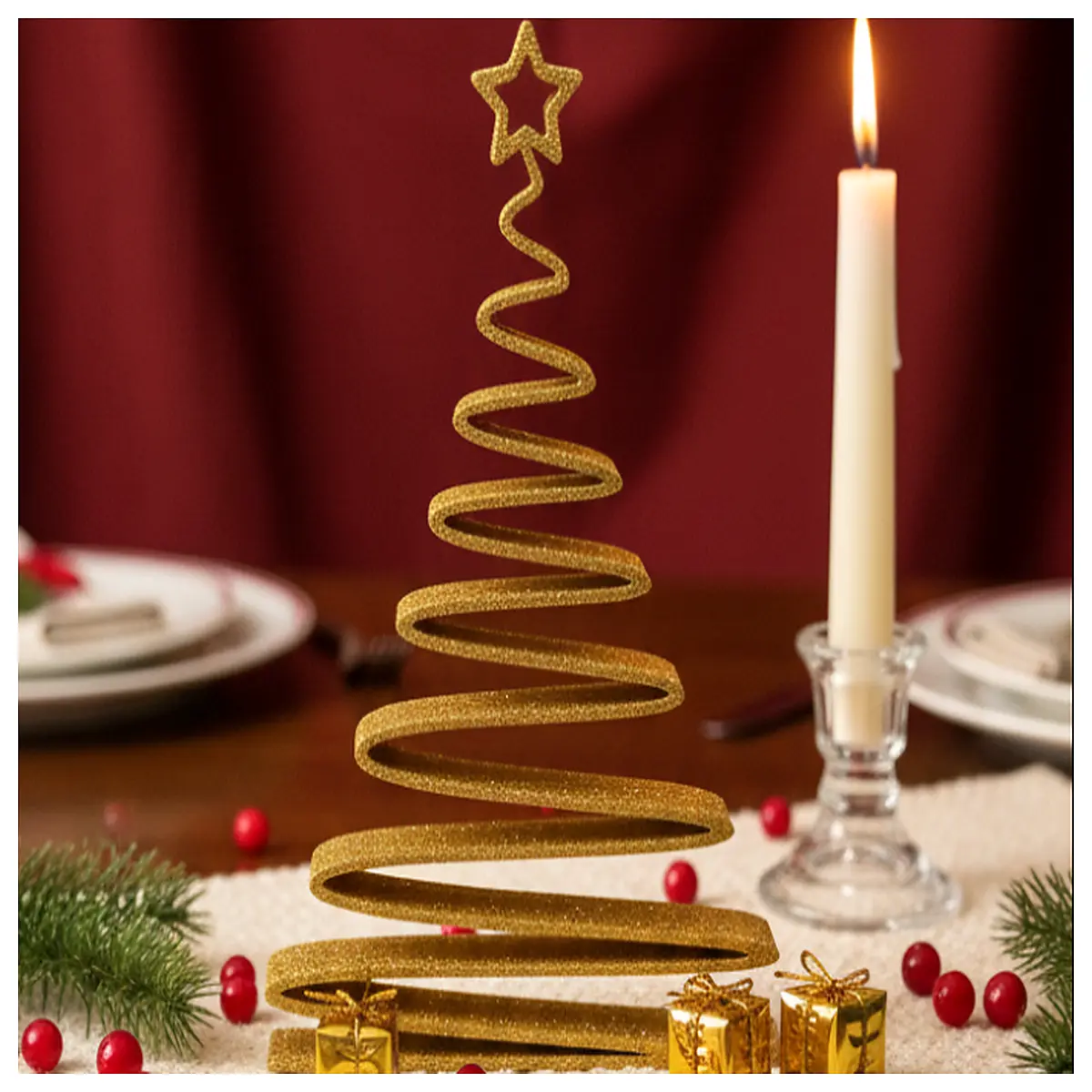 cute mini christmas tree modern style decor small desk ornament 17cm
