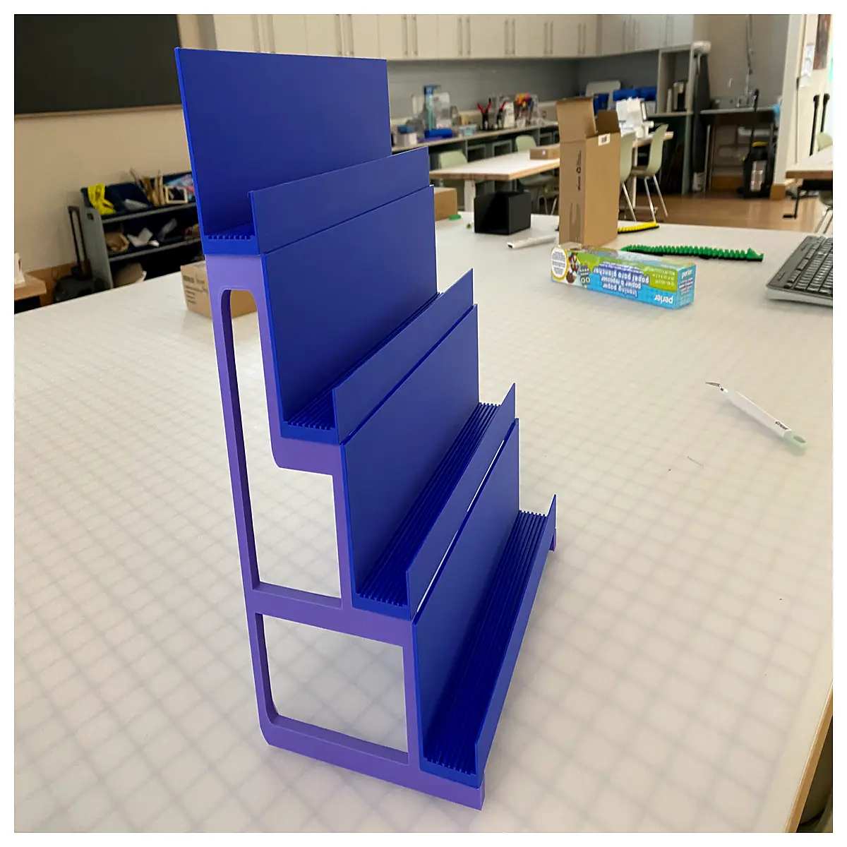 tall thin acrylic sticker retail shop counter signage holder