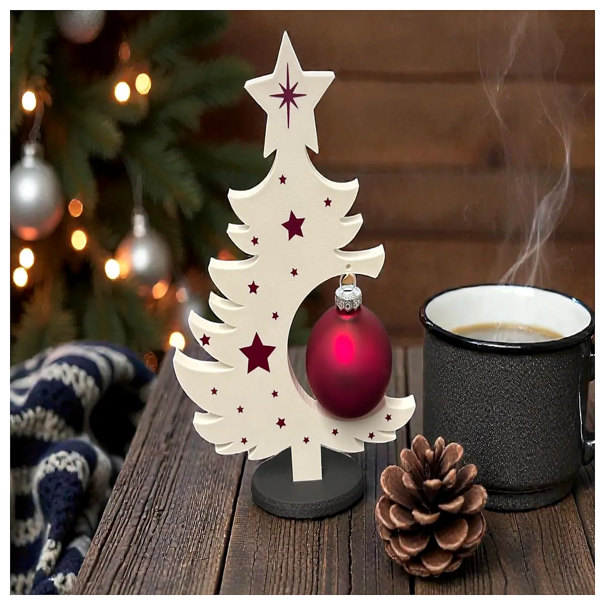 miniature christmas tree figurine printed advent calendar ornament desktop holiday decor xmas countdown piece