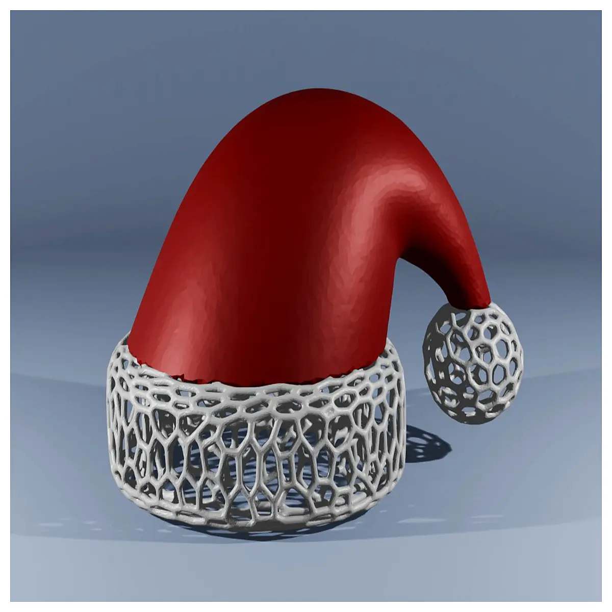 printed voronoi pattern christmas santa hat festive holiday party accessory