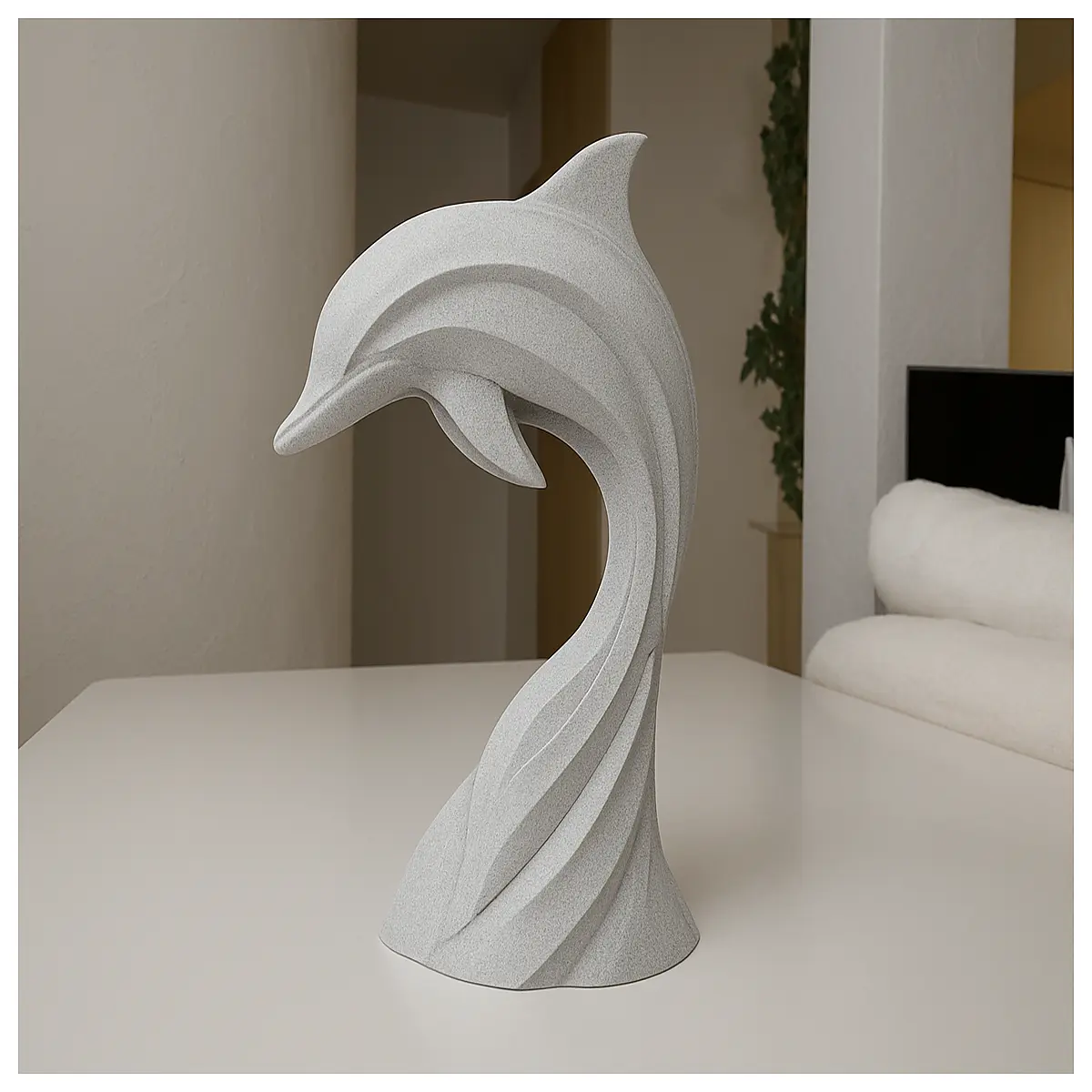 dolphin statue for home decor garden dolphin figurine resin sea animal sculpture ocean themed home accents