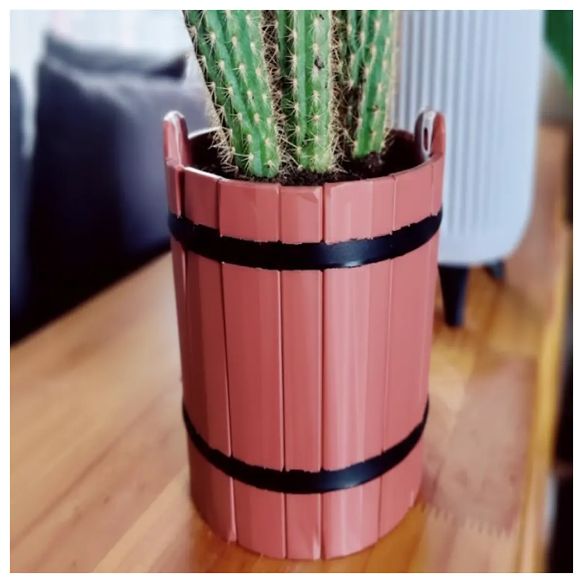 rustic wooden planter box for indoor outdoor plants large round wood barrel flower pot with drainage