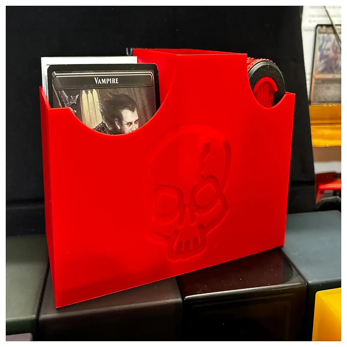 dnd dice tower storage box with life counter tracker for tabletop rpg games
