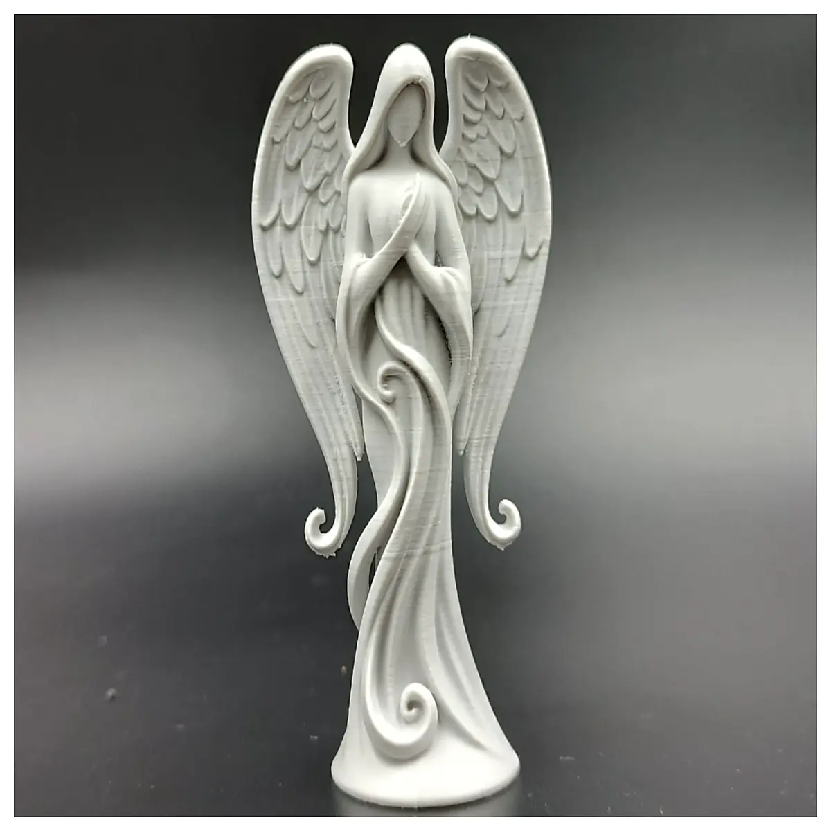 serene angel statue for home decor peaceful heavenly figure resin sculpture spiritual altar ornament calming bedroom accent piece