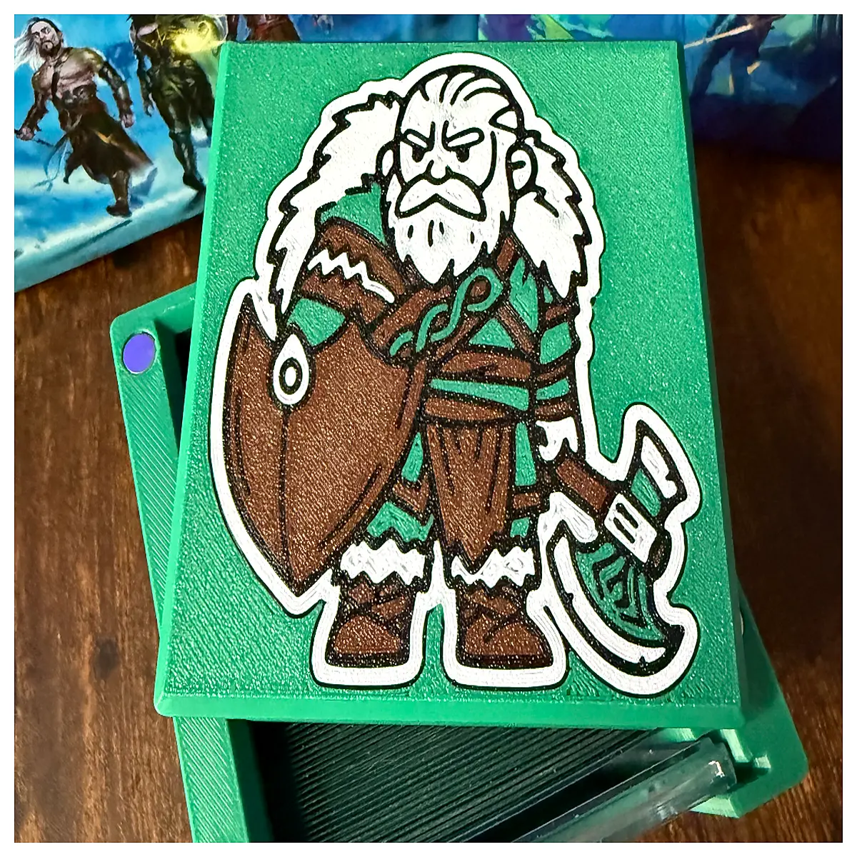 mtg commander box fynn acrylic standee holder for the gathering deck protector storage