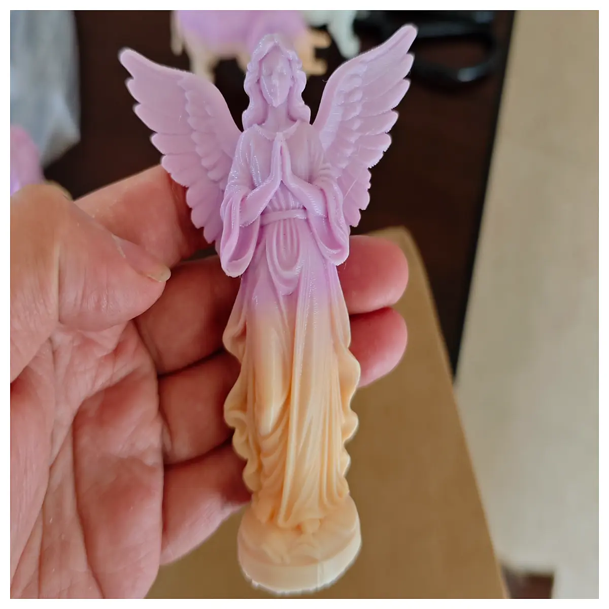 angel figurine collectible toy ornament printed with easy support removal for desk decoration