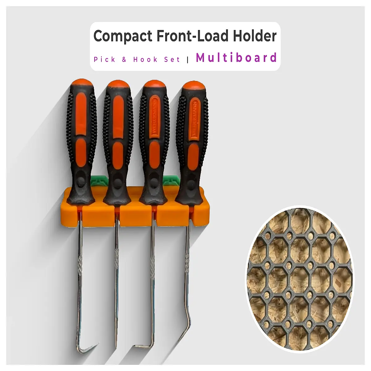 compact front tool holder for bike handlebar multiboard organizer mount storage rack