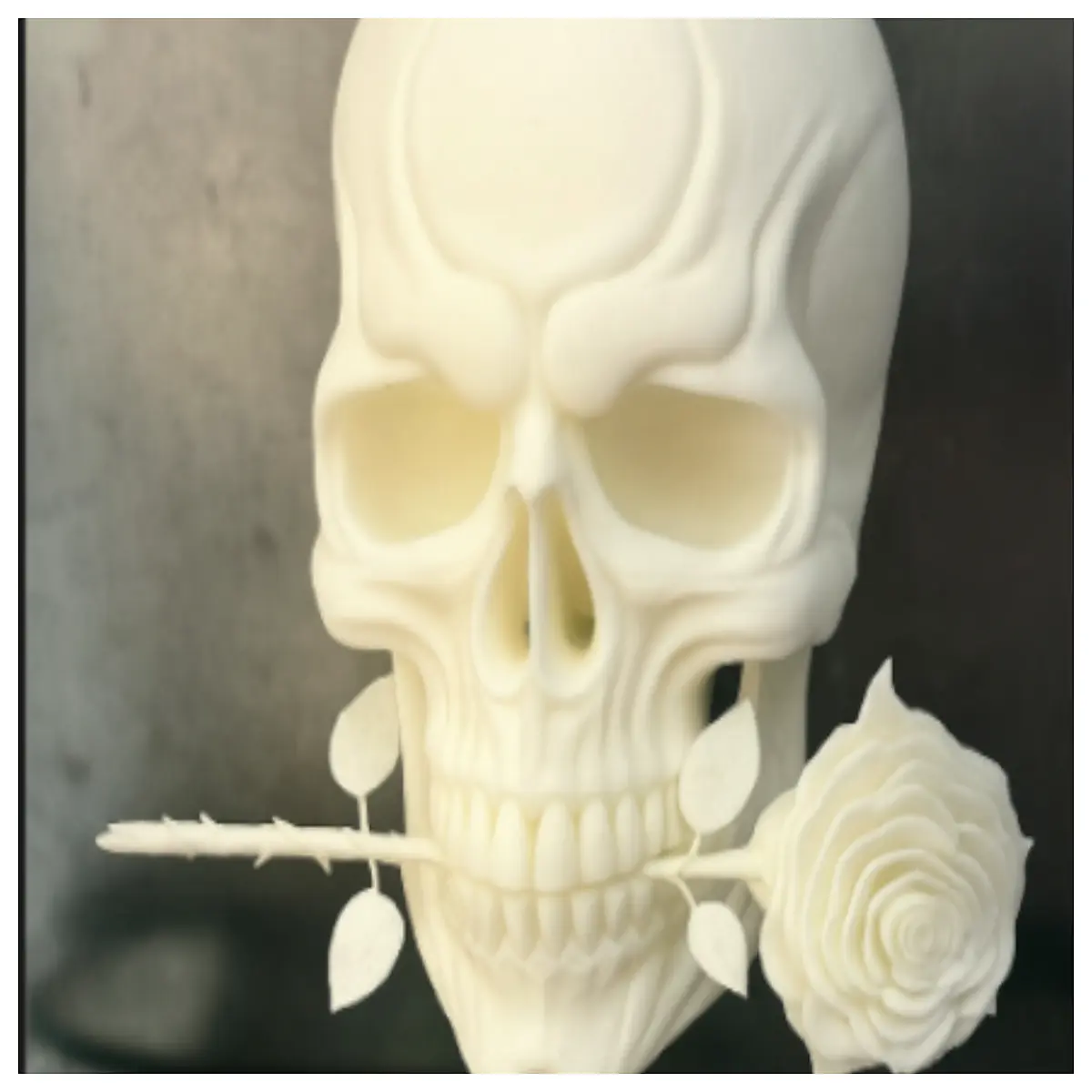 gothic rose skull cup holder with decorative goth home decor accessory for tea party aesthetic