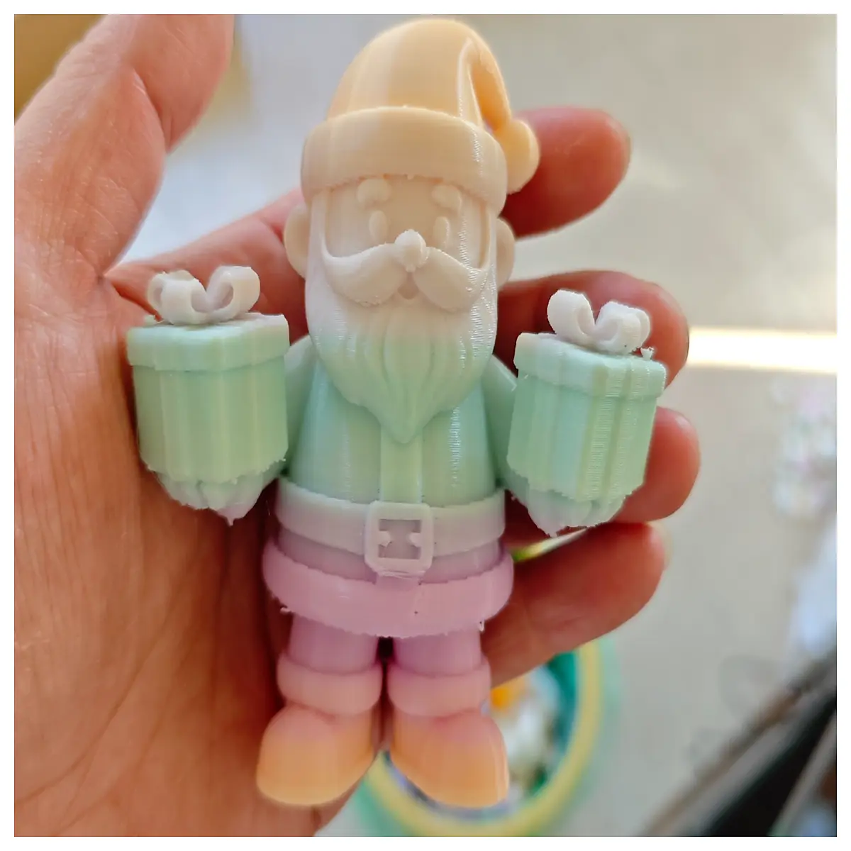 printed santa claus figurine for kids desktop decor holiday party favor christmas ornament toy