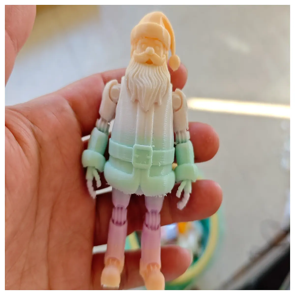 printed santa claus figurine christmas decoration toy for kids students
