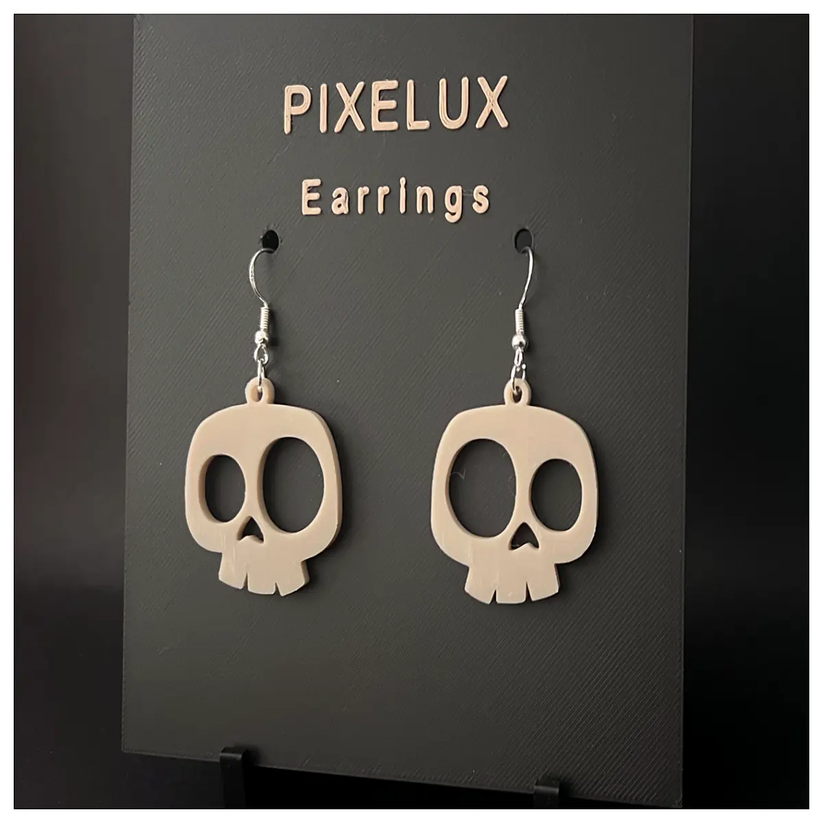 minimalist skull earrings for women goth punk aesthetic silver black dangle studs edgy jewelry