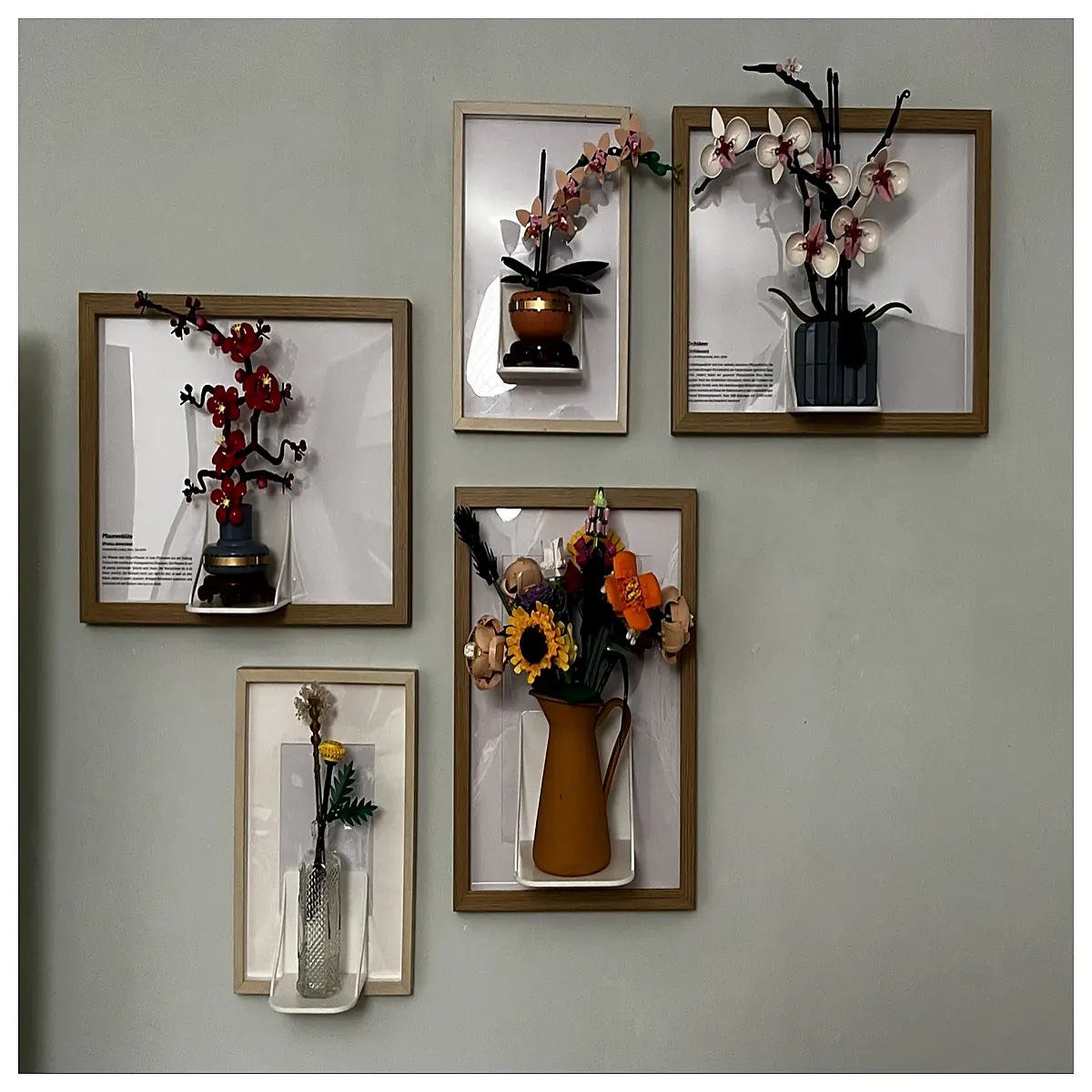 diy flower frame building blocks set desk decoration artistic puzzle women