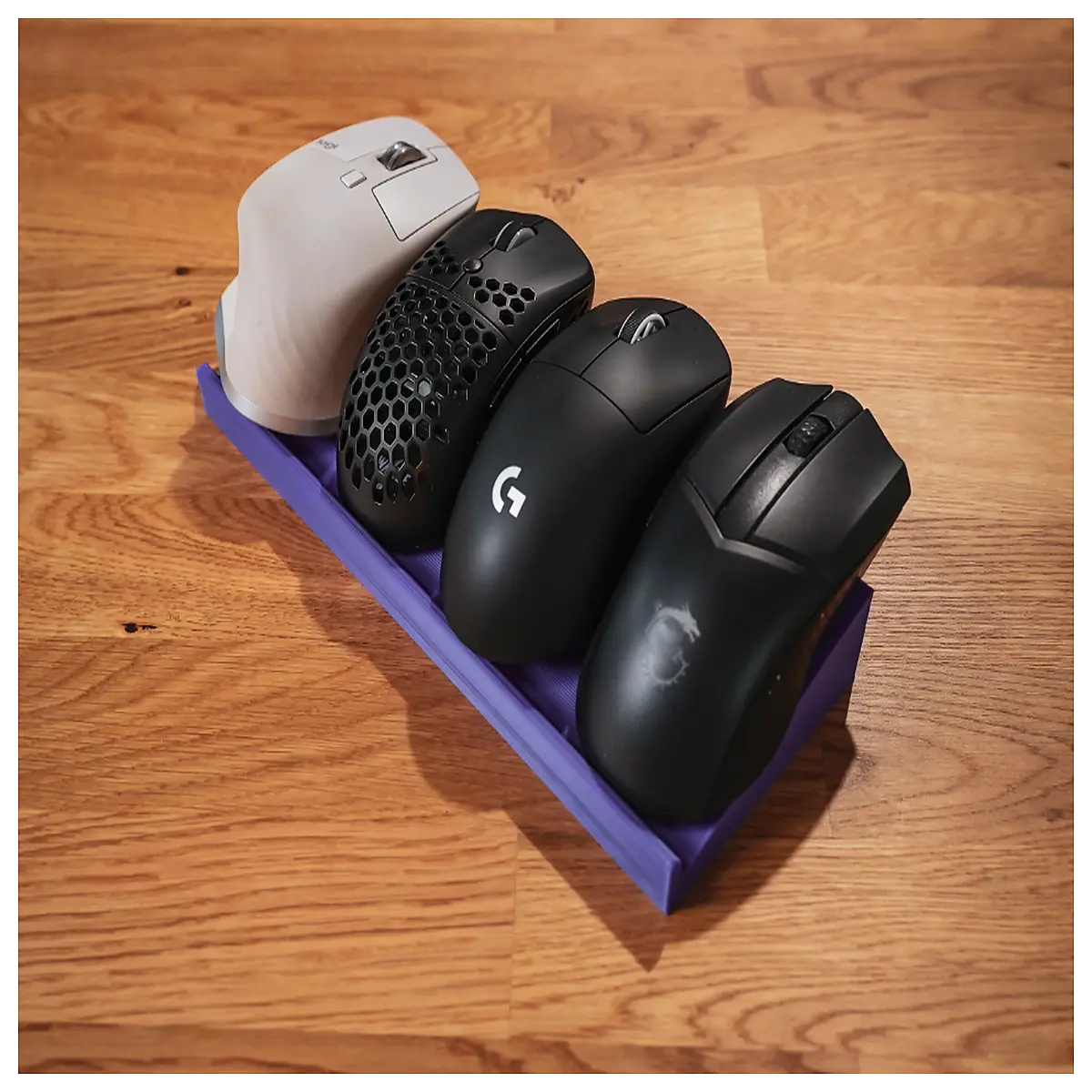 wireless with hidden dongle storage compartment organizer desk accessory