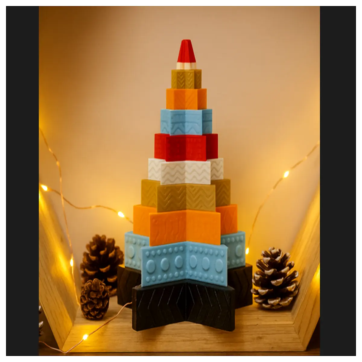 layered star tree ornaments multi color hanging decorations for christmas