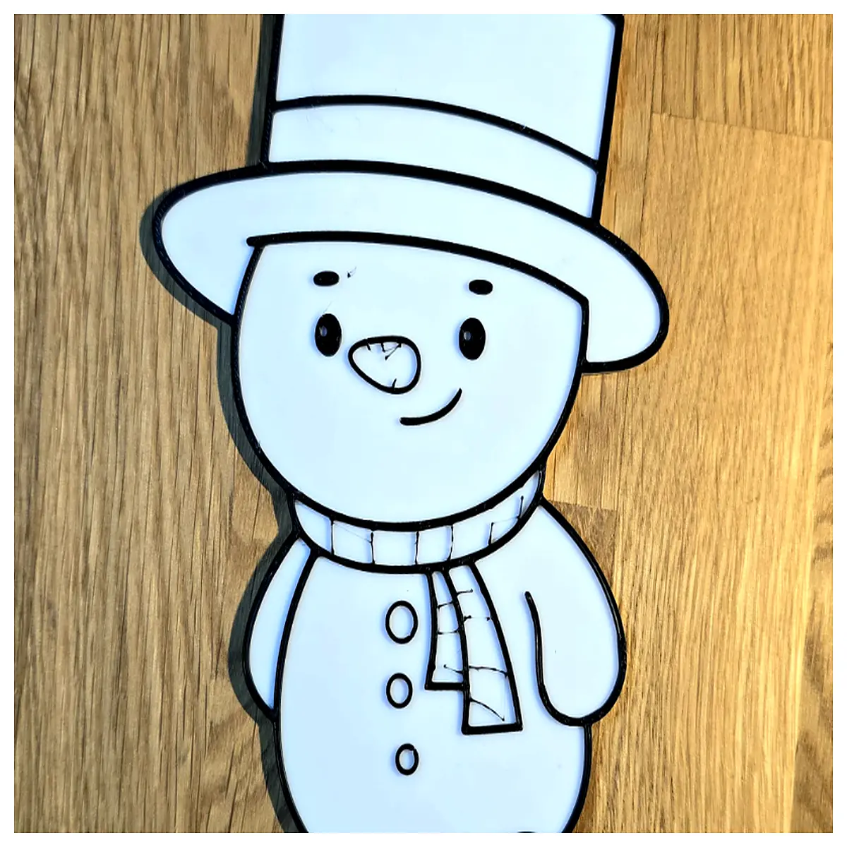 coloring board snowman with hat craft diy puzzle for kids holiday party favor