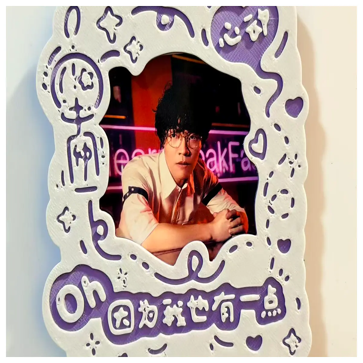 cute squad leader instant camera photo frame holder for mini prints