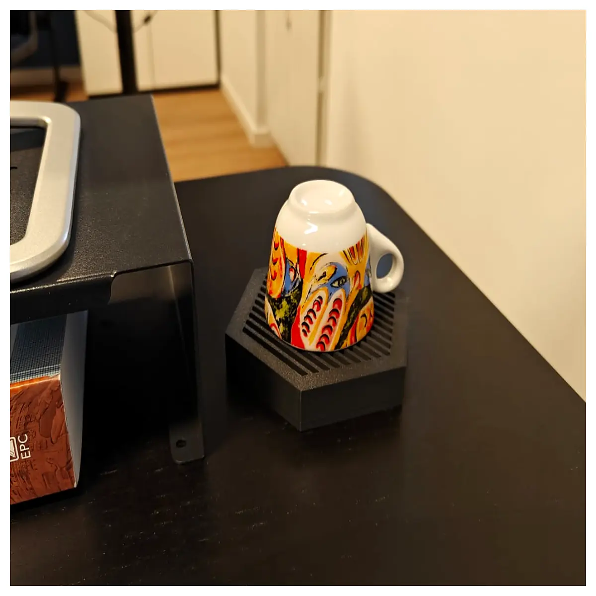 hexagonal office mug drip tray for desk cup holder organizer non slip coaster