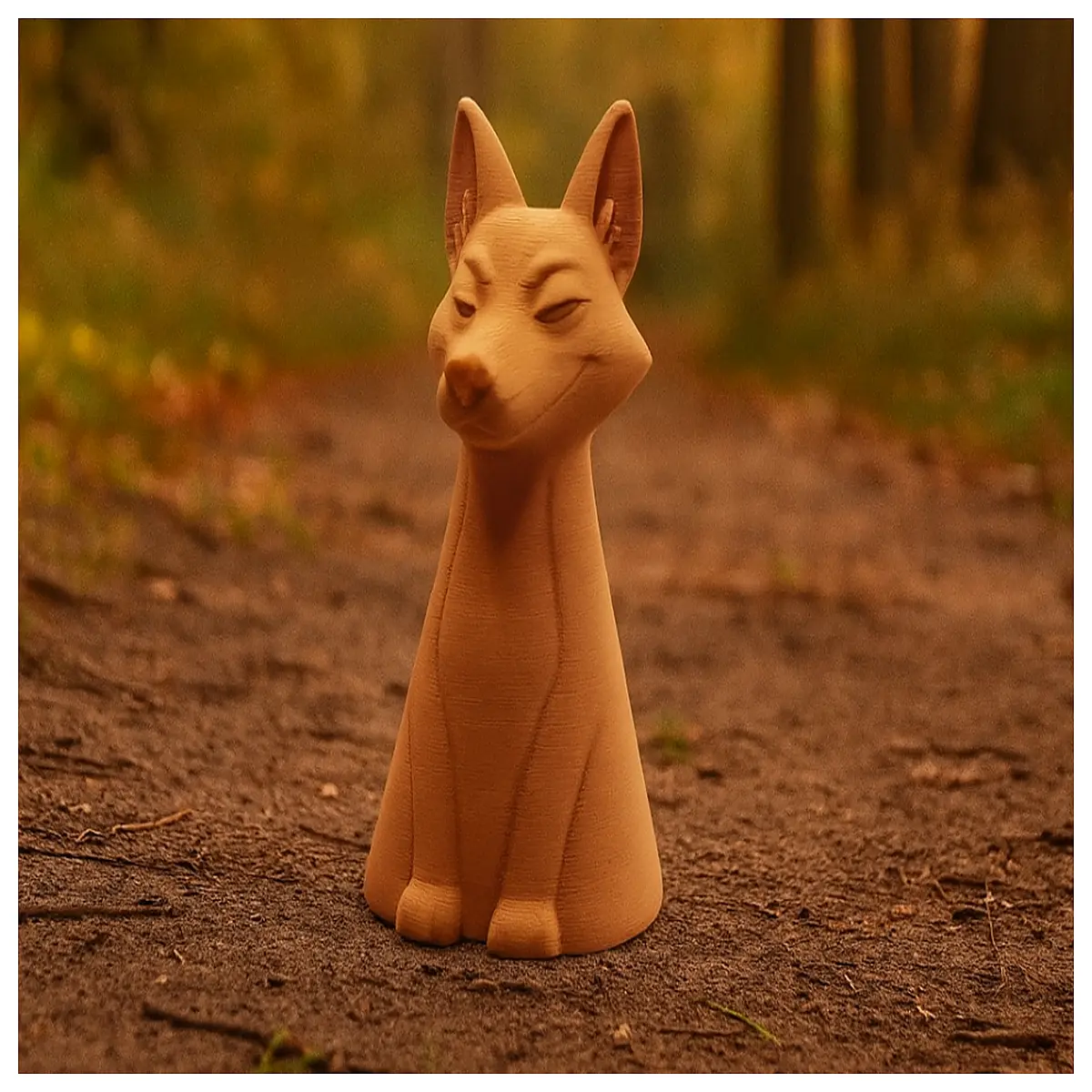 cute cone shaped fox plushie toy for kids