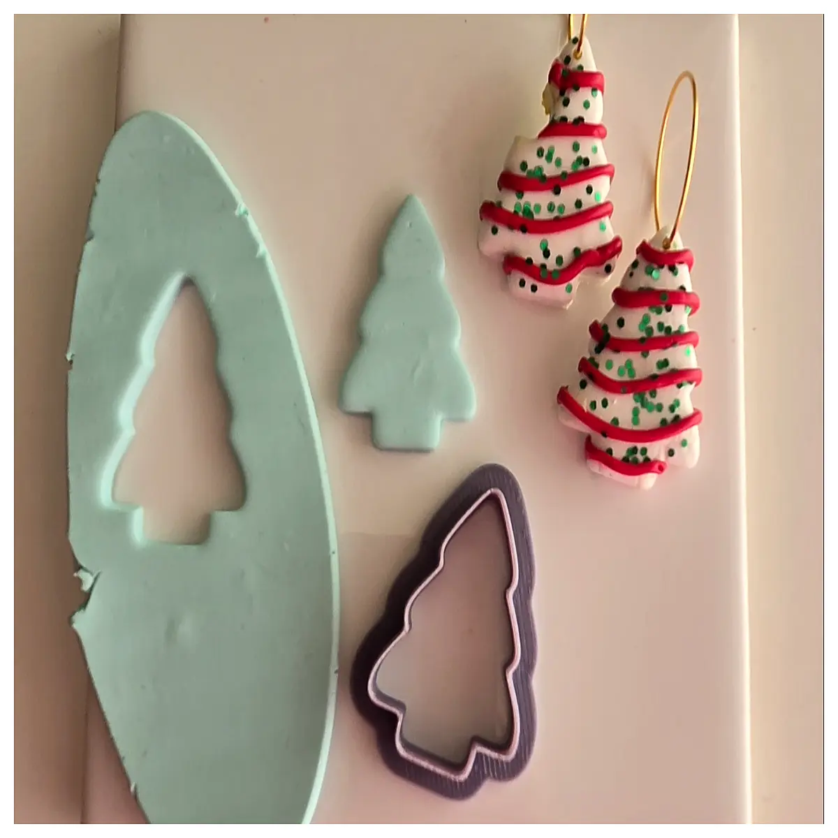 debbie christmas tree cookie cutter fondant holiday baking stamp