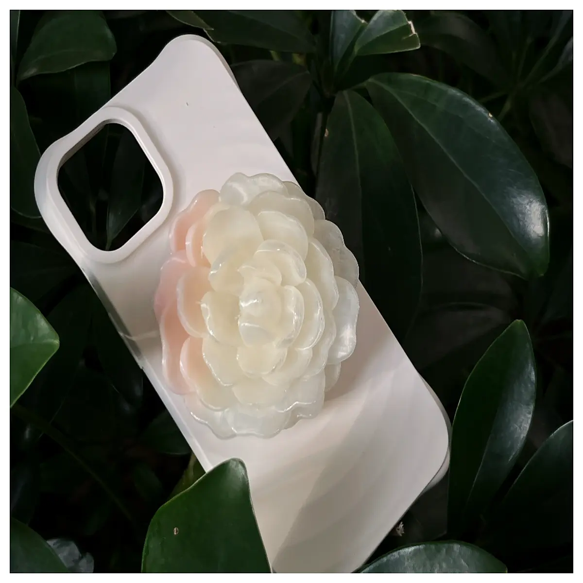 camellia flower fridge magnet phone holder desk organizer gift