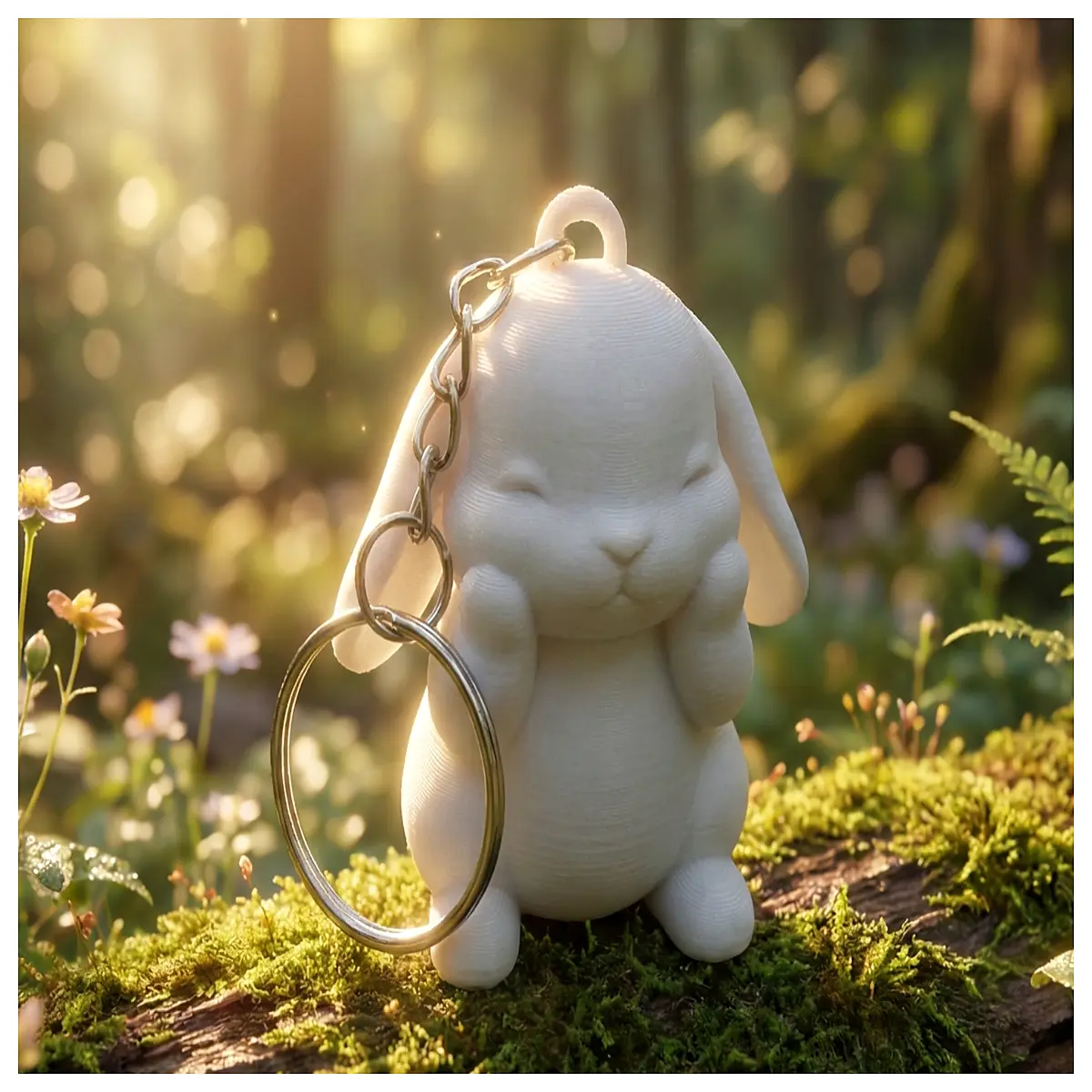cute chubby bunny keychain plush charm for bag cute rabbit doll toy kawaii animal accessory gift