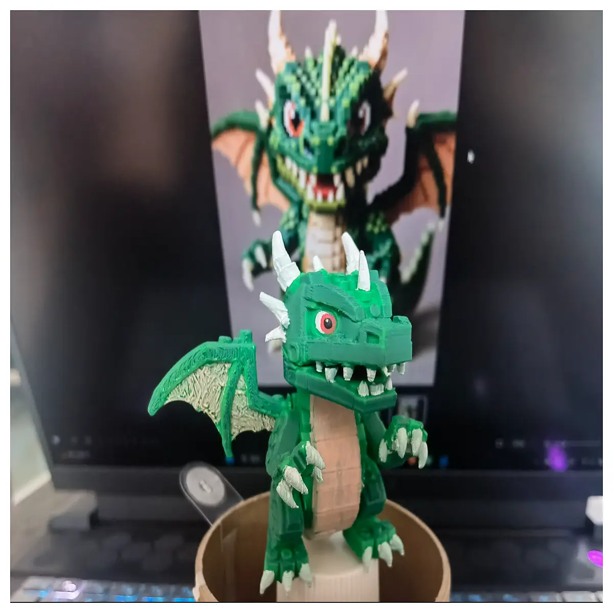cute pixel art green dragon plushie retro game style stuffed animal toy for kids nostalgic collectible gift