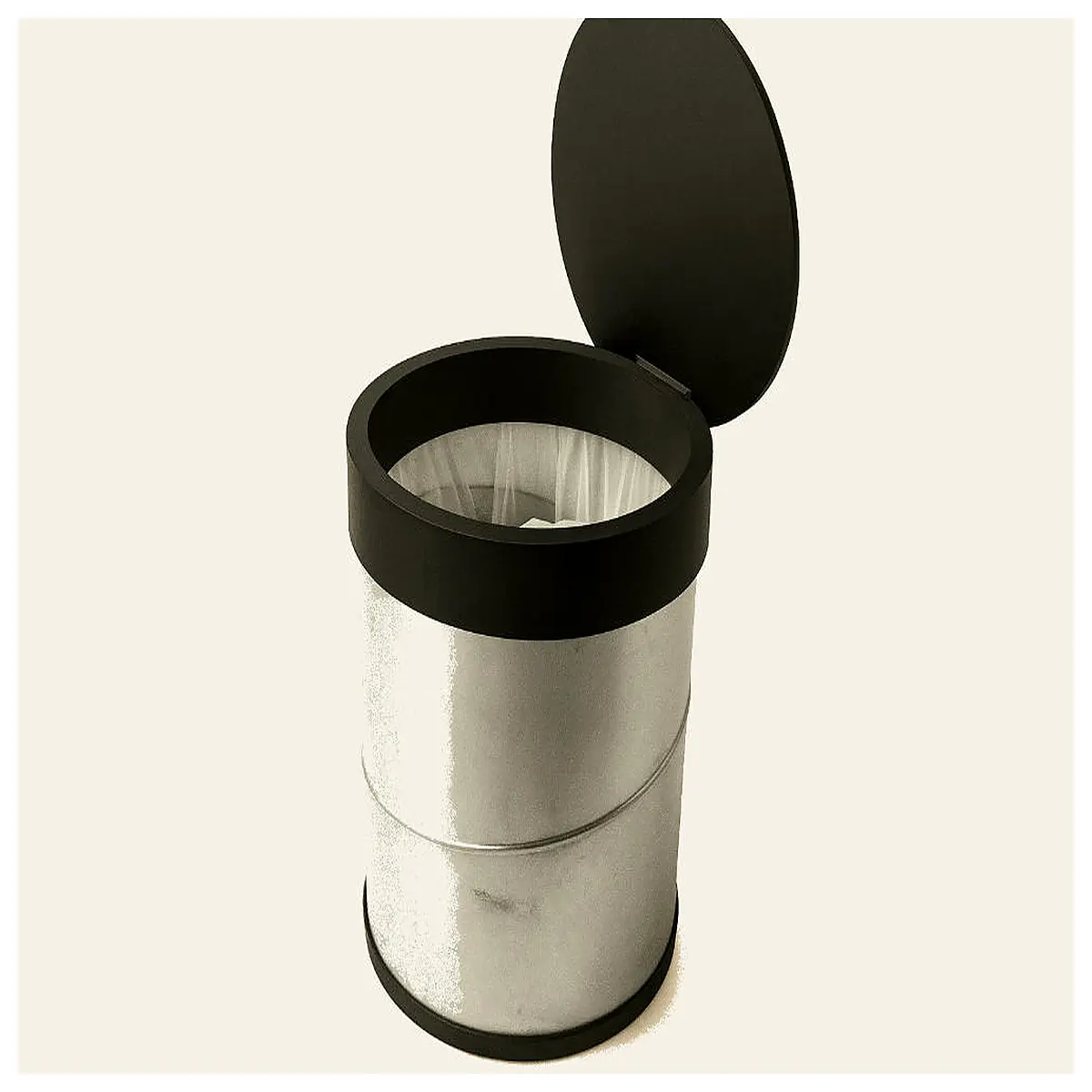 duty industrial trash can with spiral rim 200mm steel drum waste bin
