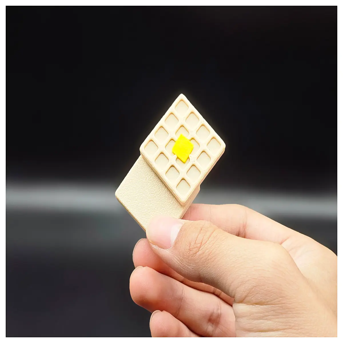 waffle edc fidget slider with 6x3mm neodymium magnets for stress relief pocket toy