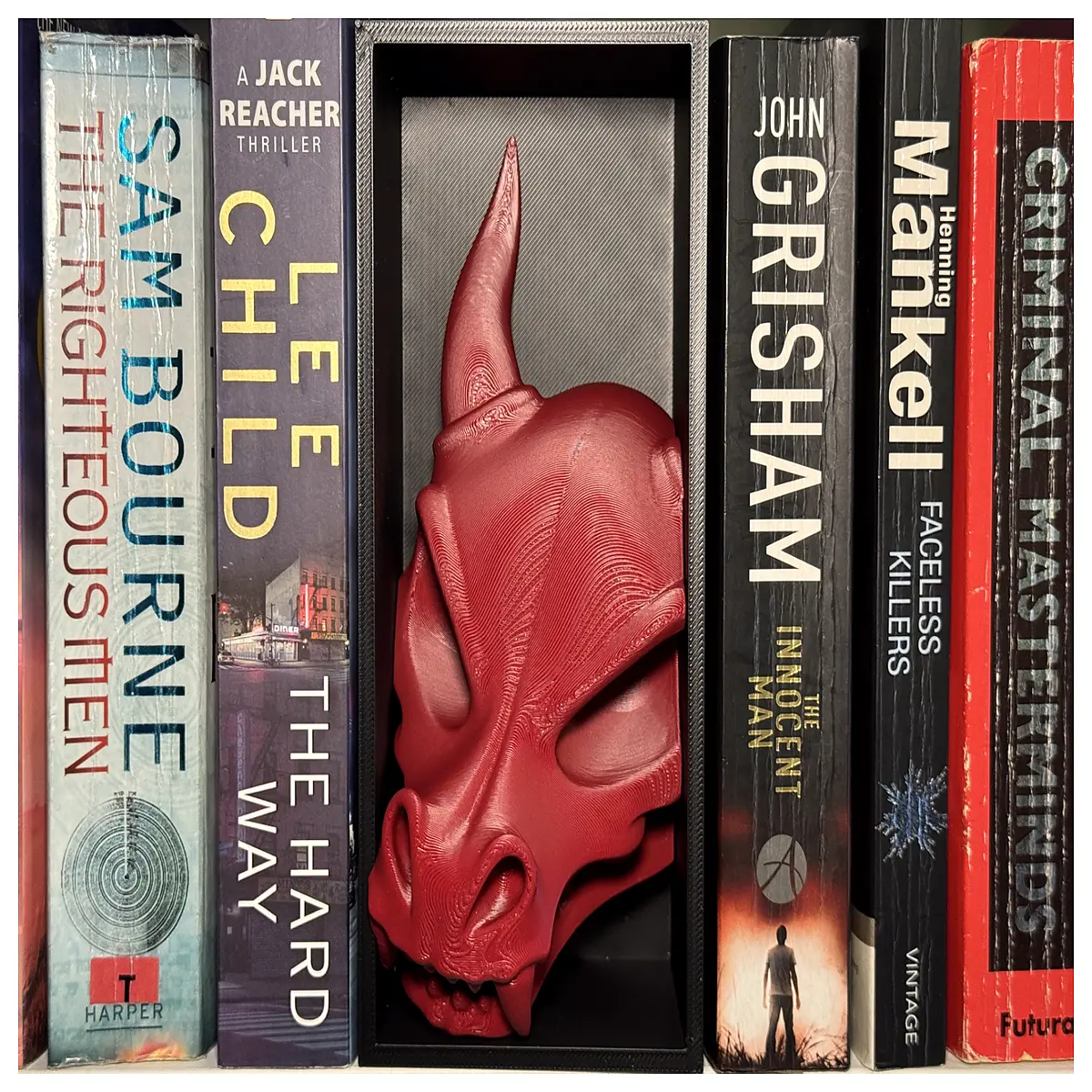 fantasy dragon skull bookends printed gothic desk organizer fantasy decor for gamers