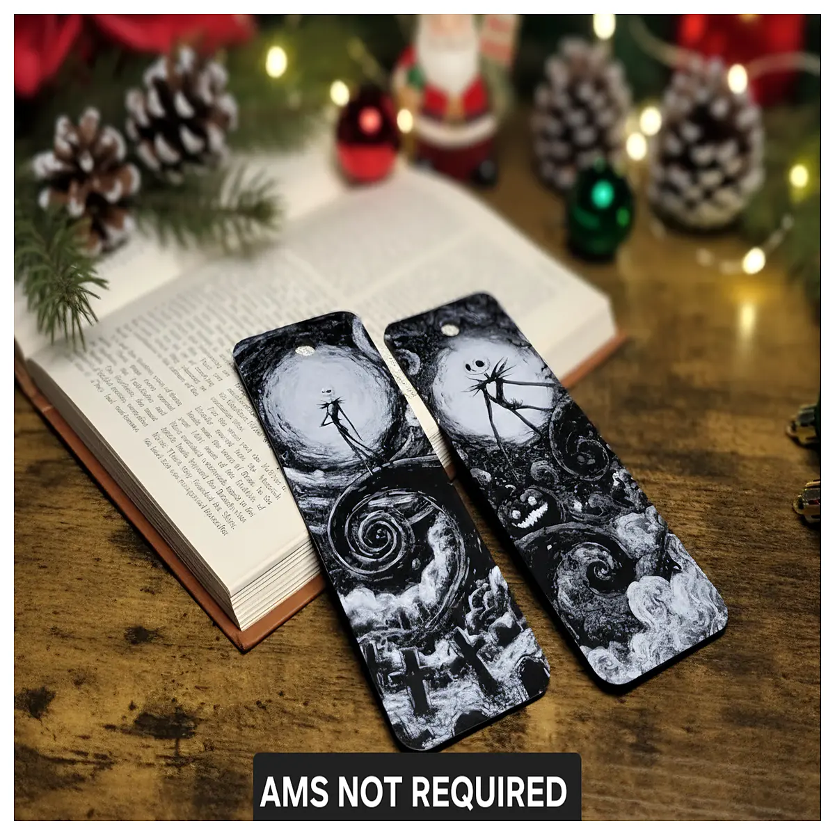 tim nightmare before christmas bookmarks set of 2 jack skellington sally reading accessories book lovers gift