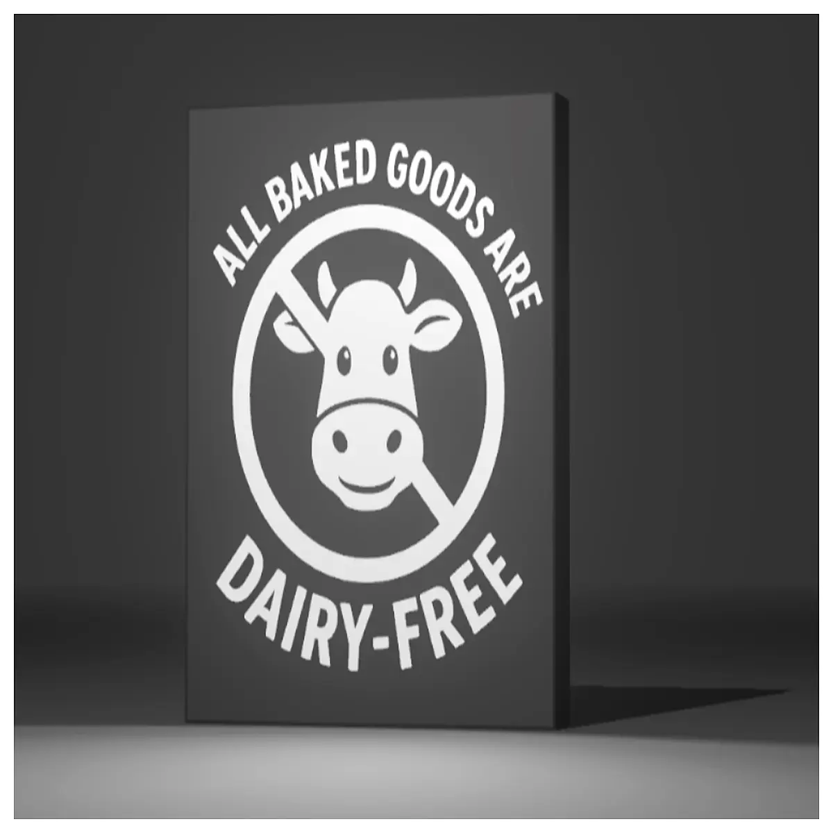 dairy baking signs vegan pastry labels gluten friendly kitchen decor