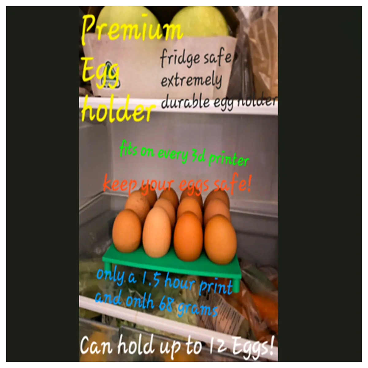 kitchen egg holder organizer tray for fridge countertop storage box with lid