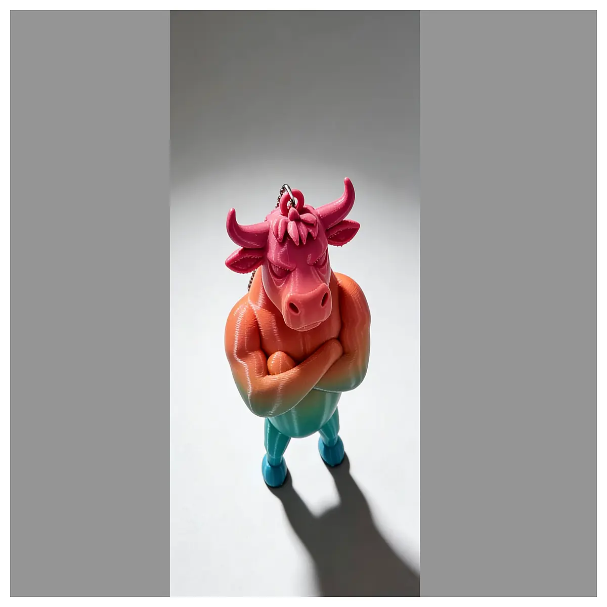 cool zodiac ox figurine tough attitude black chubby cow toy not soft cute plush