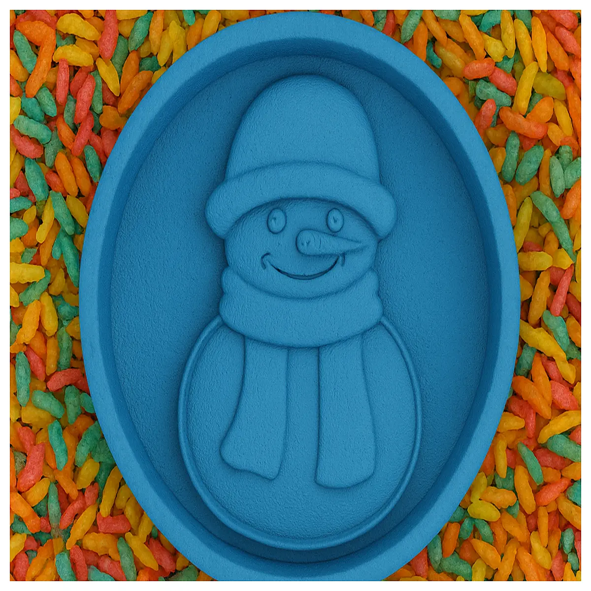 snowman sensory stamp for kids playdough clay therapy fine motor skills
