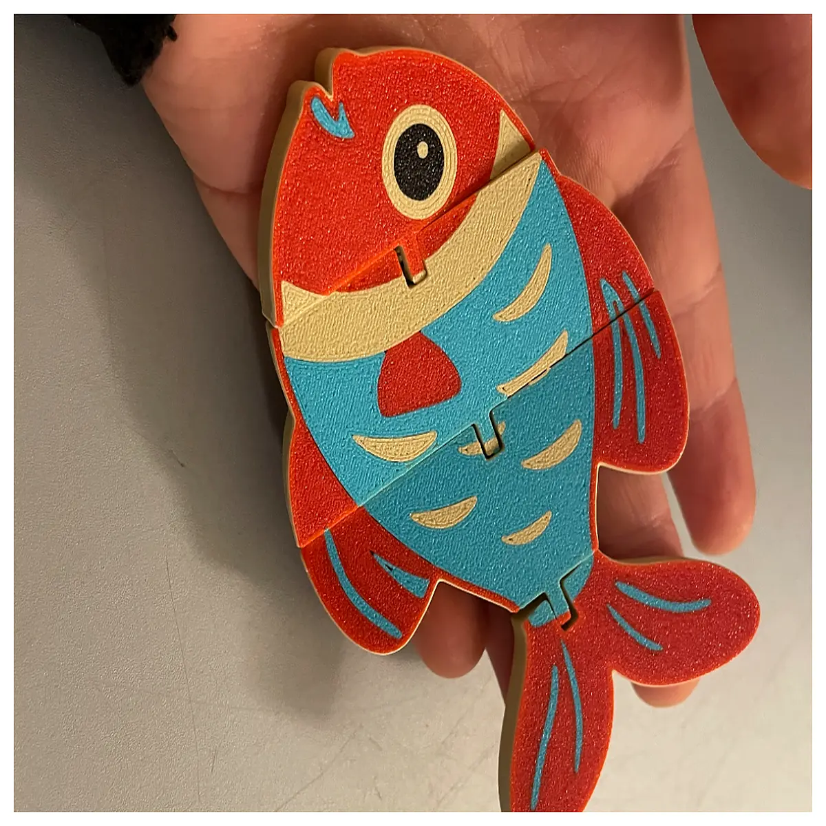 cute articulated fish plush toy for kids movable joint sea creature doll soft stuffed animal gift
