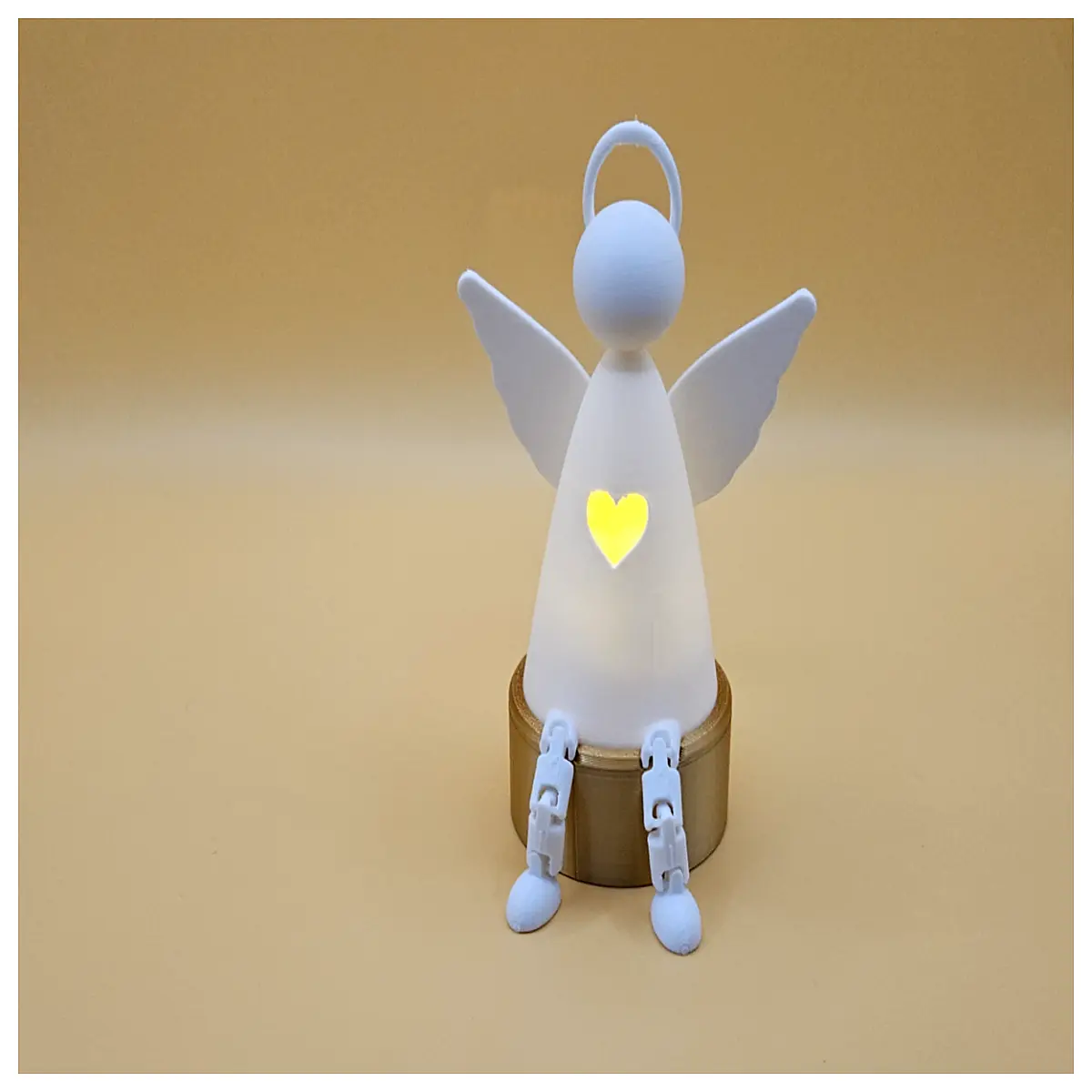 cute angel tea holder with movable jointed legs for home decor romantic candle accessory