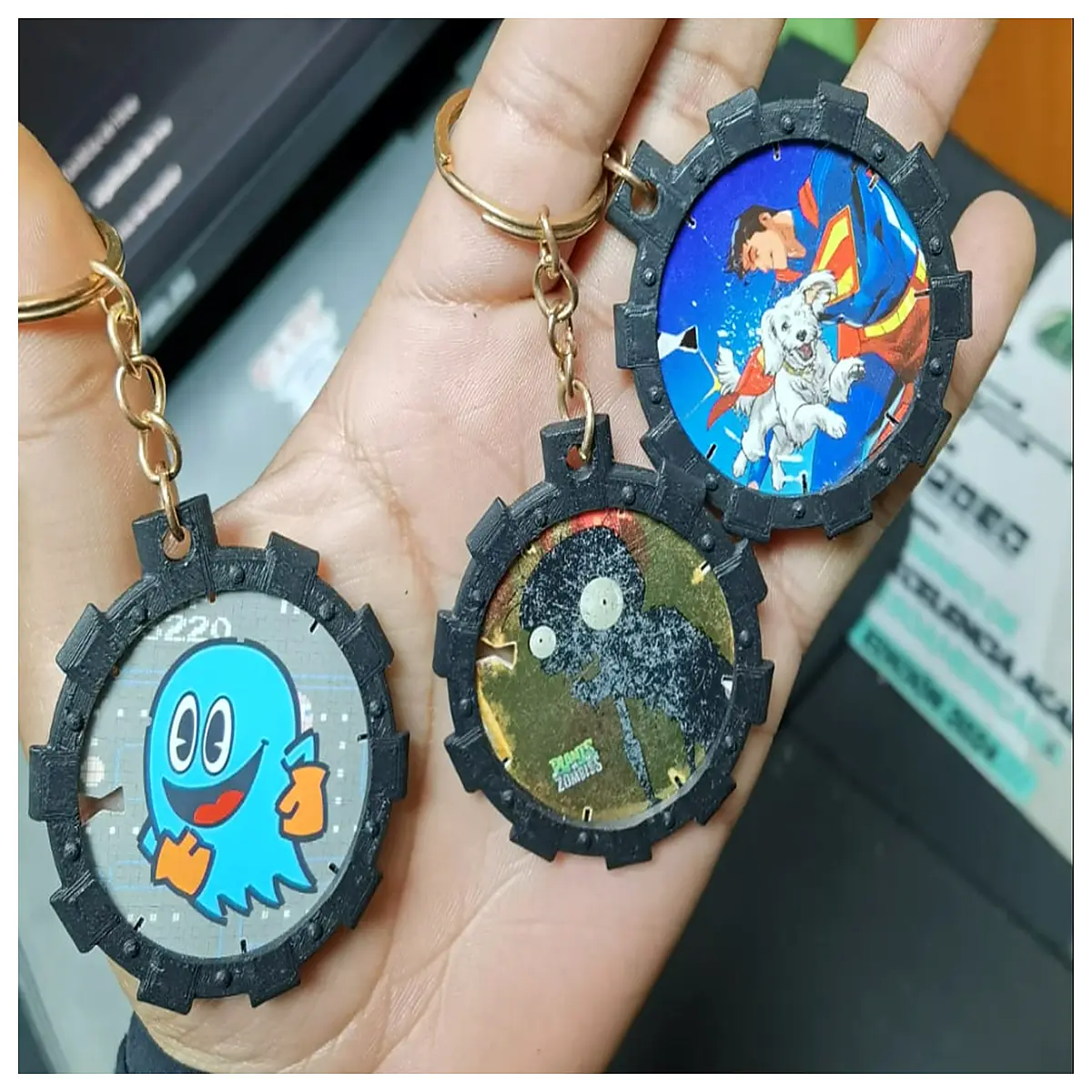 cute tazo keychain for bag cartoon character pendant durable metal souvenir gift travel accessory