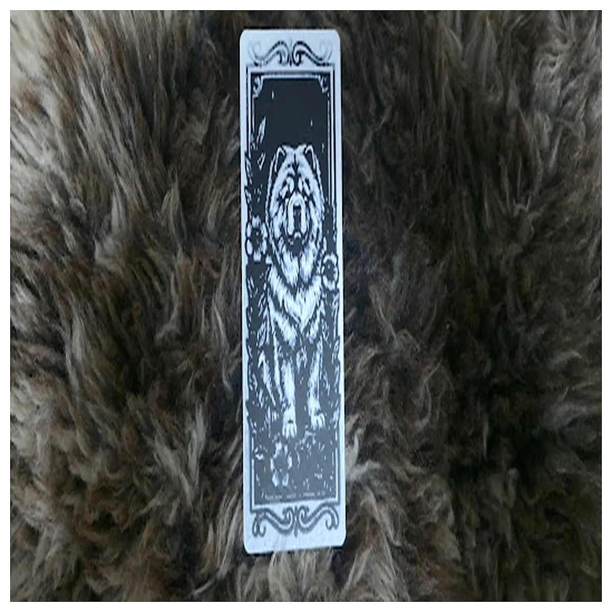 fluffy chow chow dog flower bookmark aesthetic reading accessory cute animal lover gift
